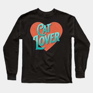 Cat Lover Heart Long Sleeve T-Shirt